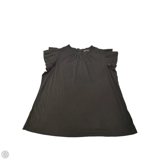 Blouse Short Sleeve By Adrianna Papell In Black, Size: 1x
