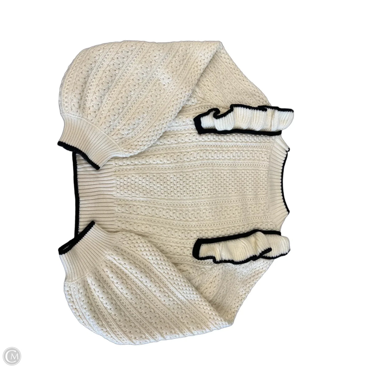 Sweater By Clothes Mentor In Cream, Size: L
