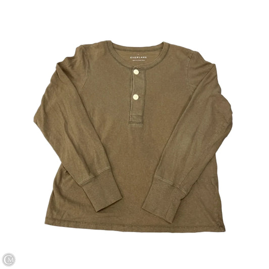 Top Long Sleeve By Everlane In Green, Size: M