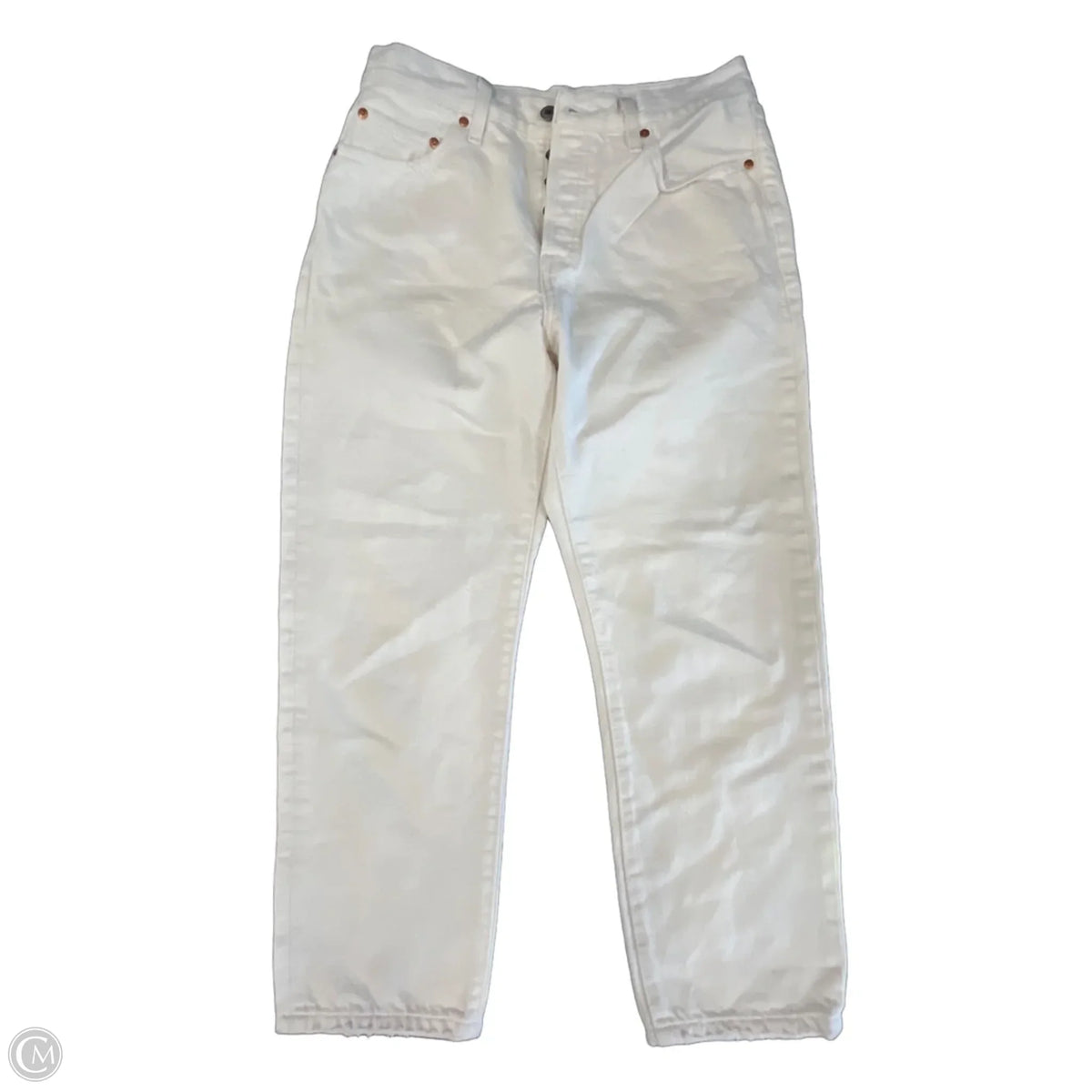 Jeans Straight By Levis In Cream, Size: 8
