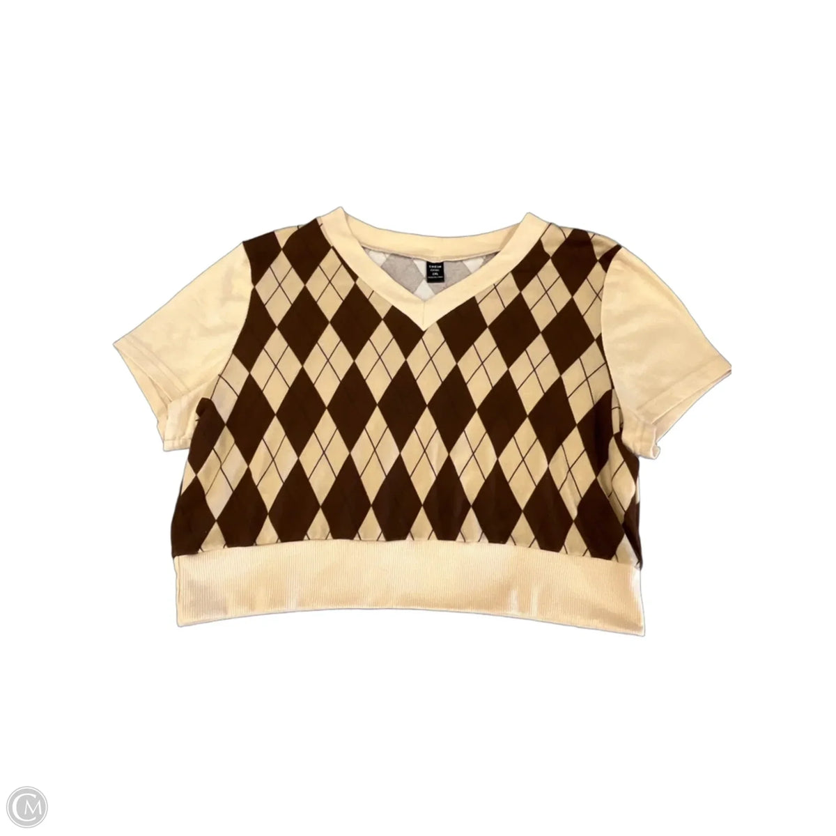 Sweater By Shein In Brown & Tan, Size: 1x