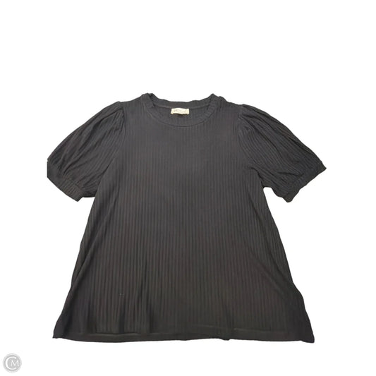 Top Short Sleeve By Philosophy In Black, Size: 1x