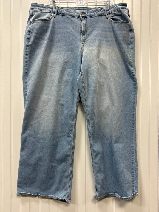 Jeans Wide Leg By Old Navy In Blue Denim, Size:22
