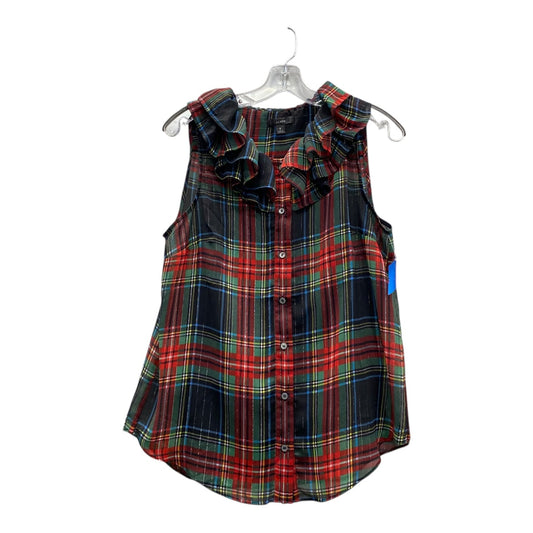 Top Ss By J. Crew In Green & Red, Size:S