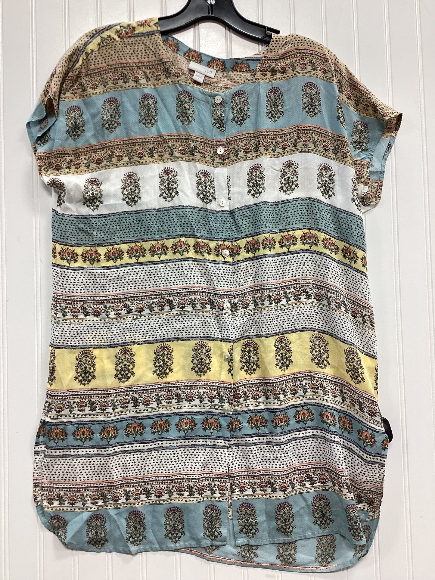 Tunic Ss By J. Jill In Blue & Yellow, Size:S
