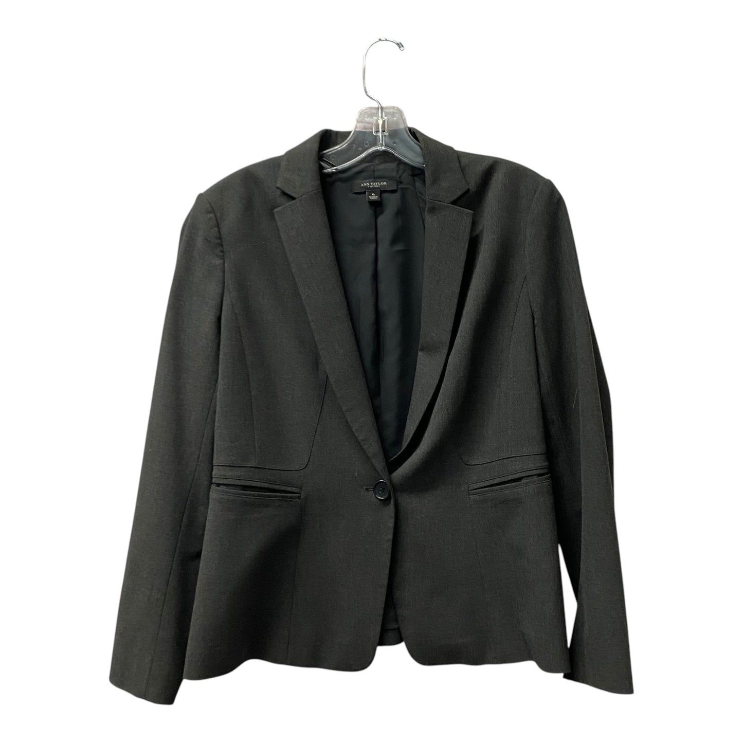 Blazer By Ann Taylor In Grey, Size:S