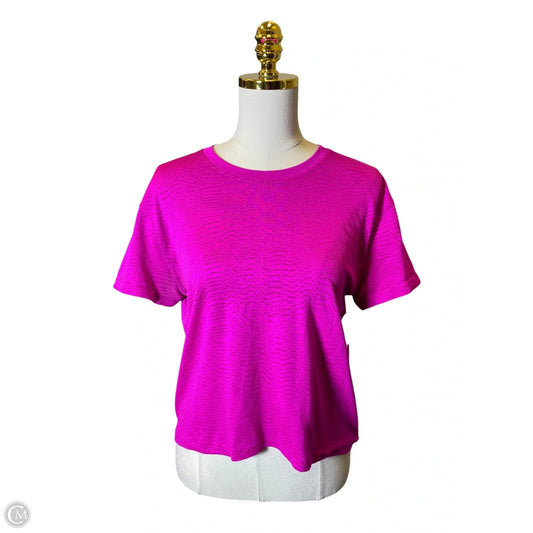 Athletic Top Short Sleeve By Lululemon In Pink, Size: M