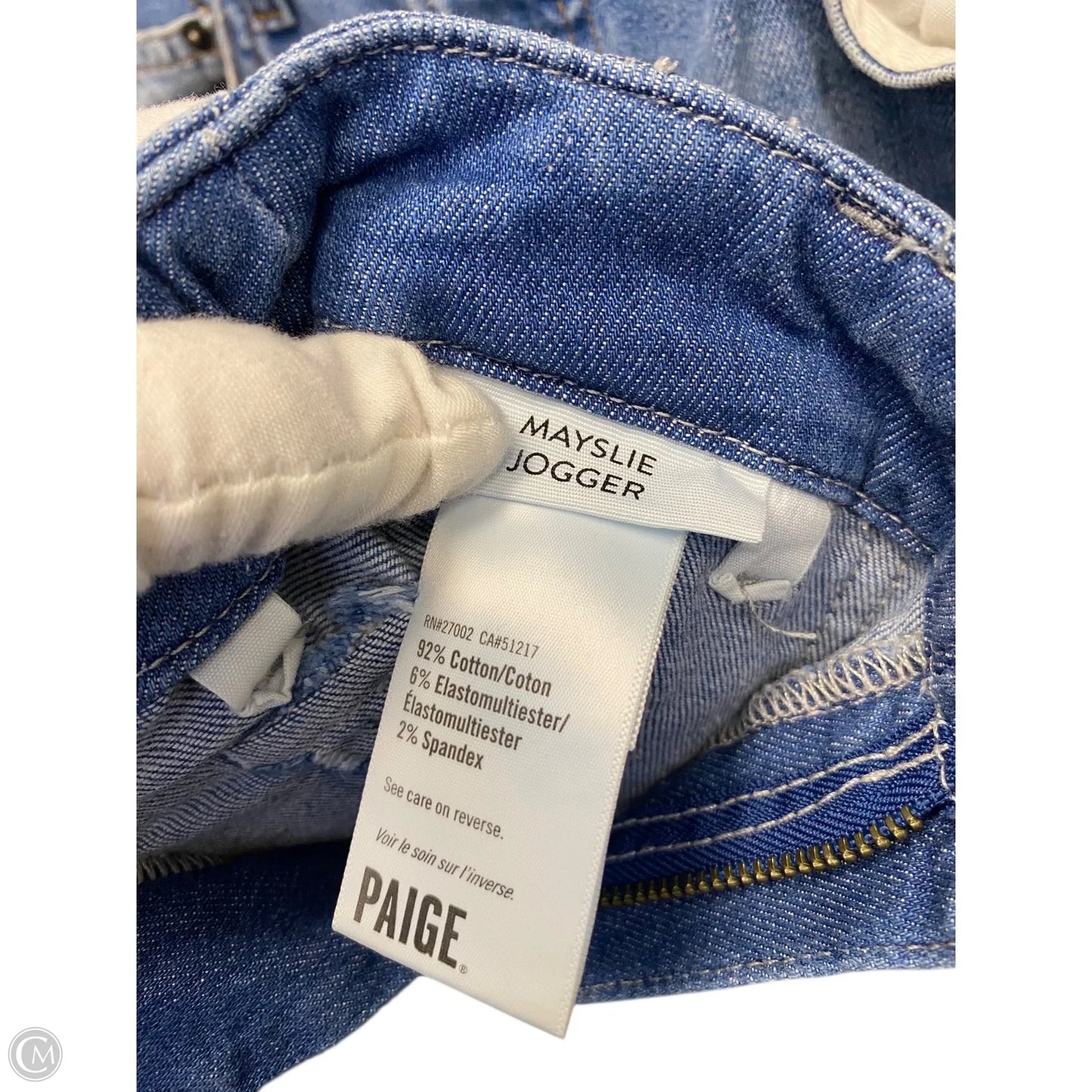 Jeans Skinny By Paige In Blue Denim, Size: 0