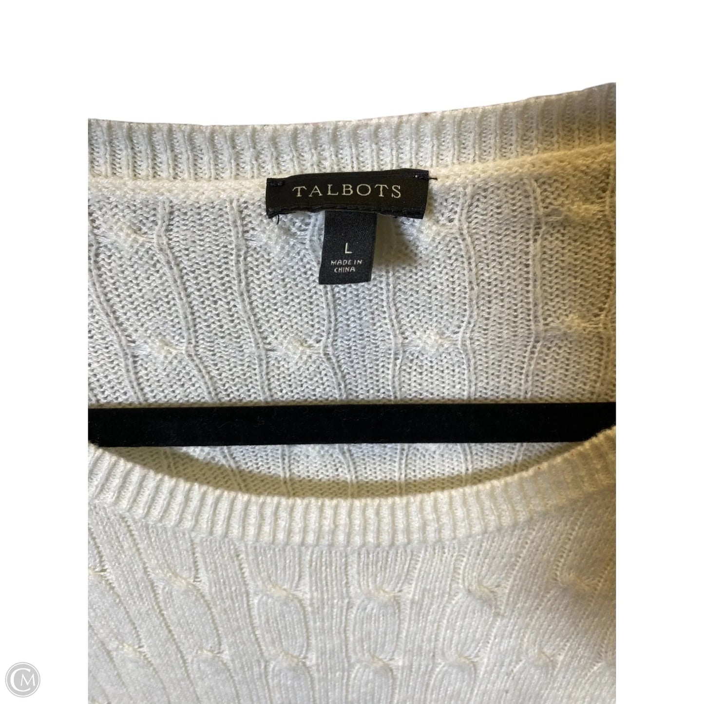 Sweater By Talbots In Cream, Size: L