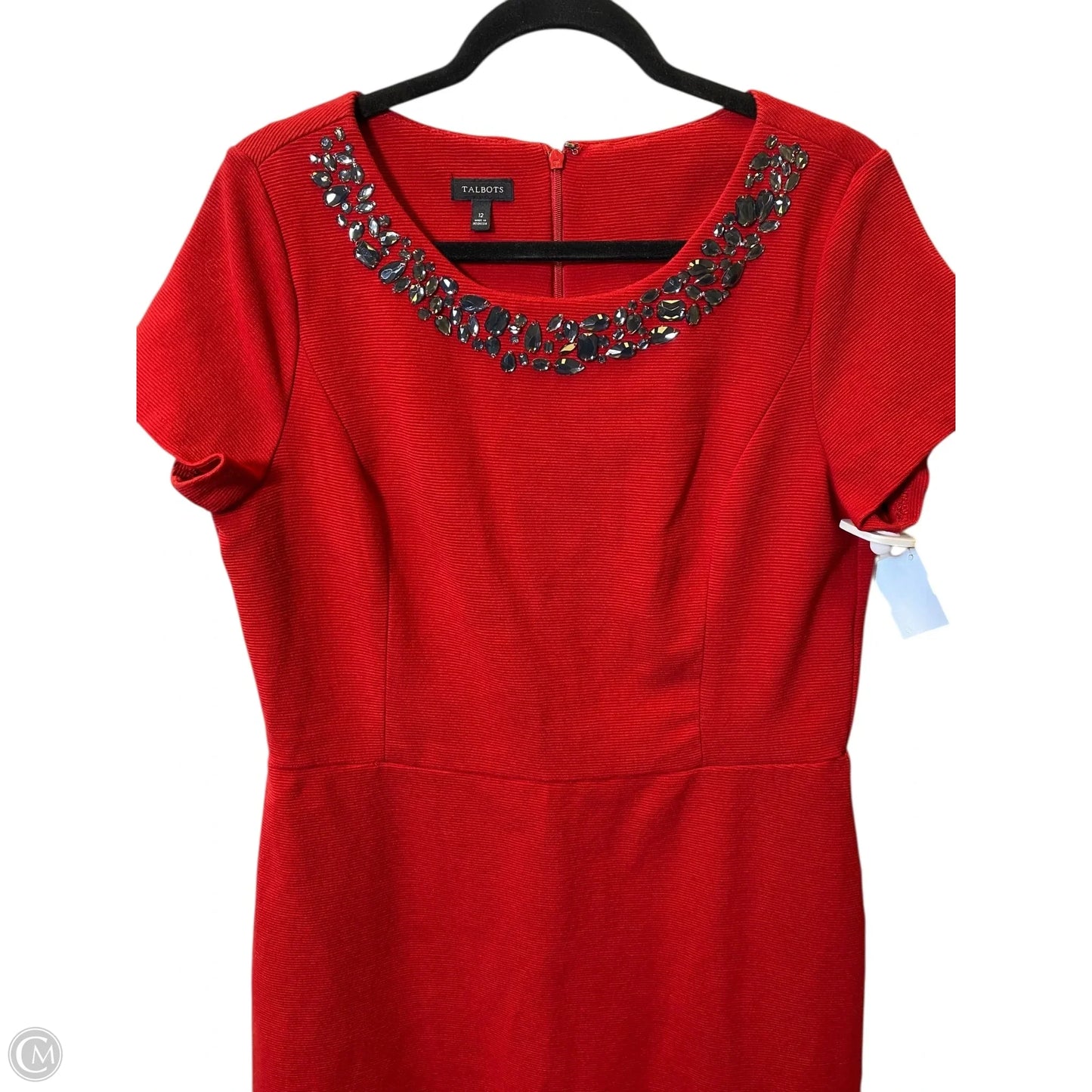 Dress Party Midi By Talbots In Red, Size: 12