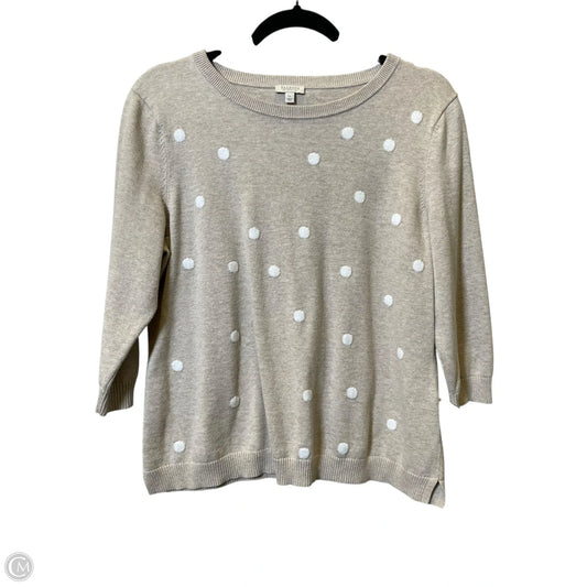 Sweater By Talbots In Cream & White, Size: Lp