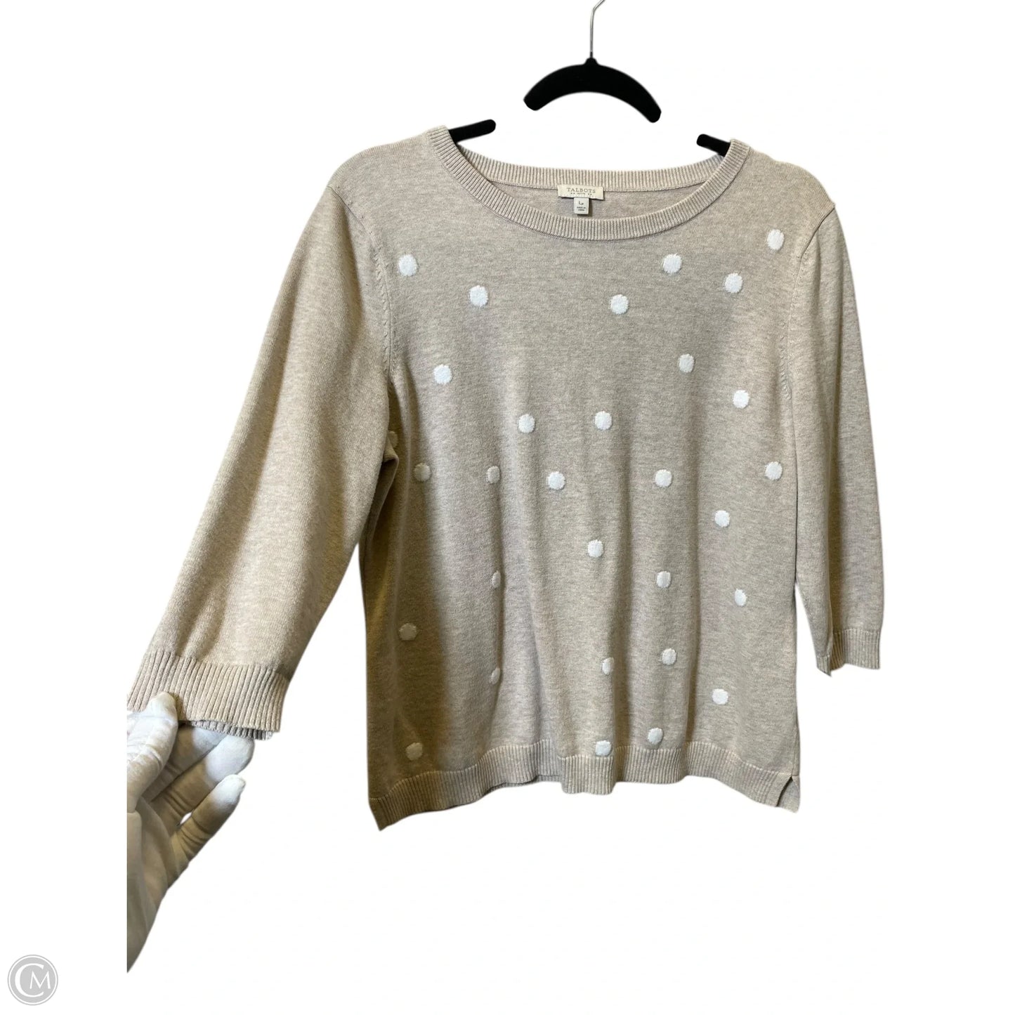 Sweater By Talbots In Cream & White, Size: Lp