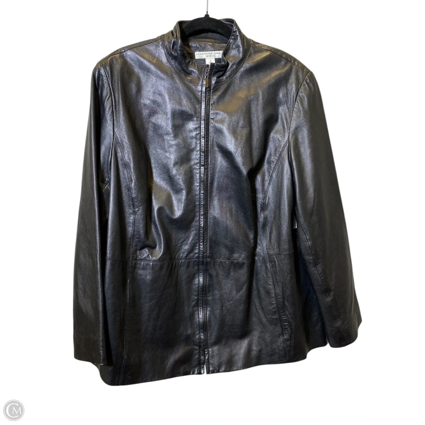 Jacket Leather By Josephine Chaus In Black, Size: 1x
