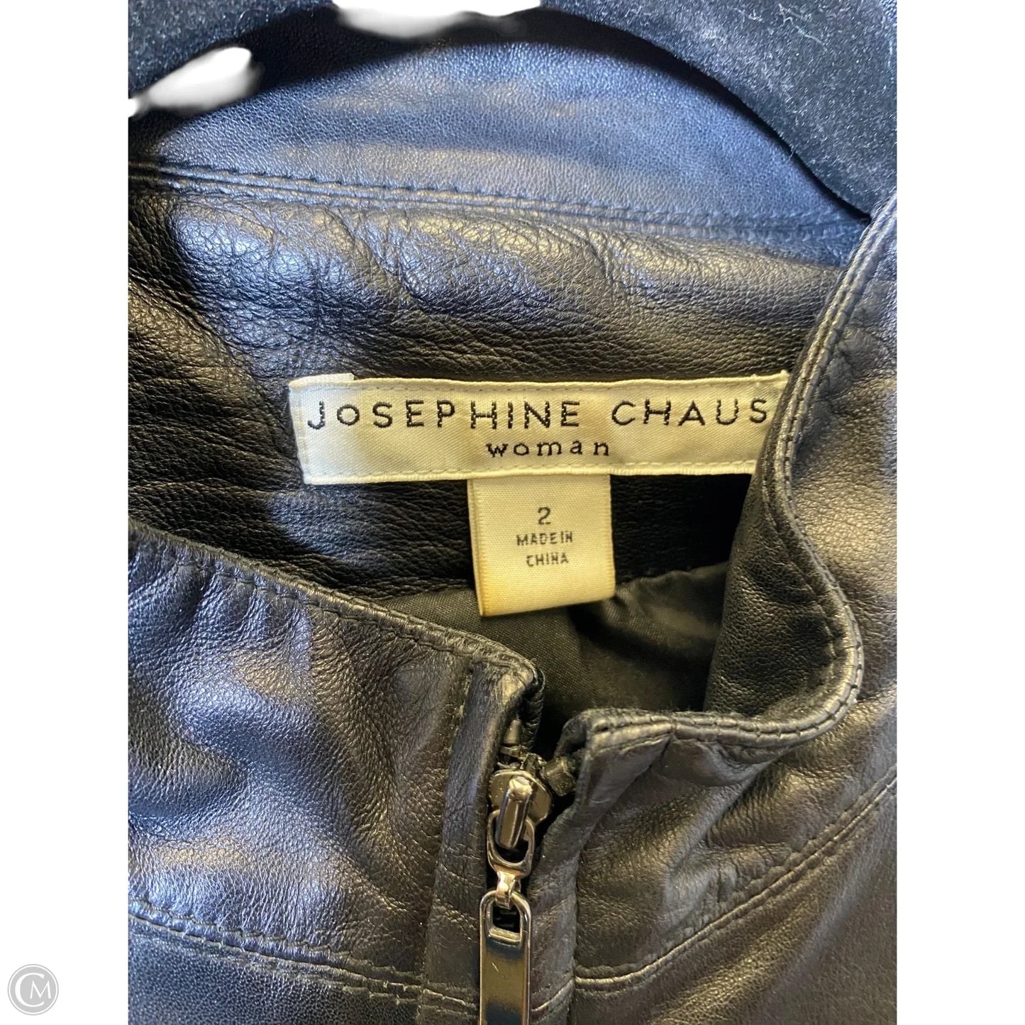 Jacket Leather By Josephine Chaus In Black, Size: 1x