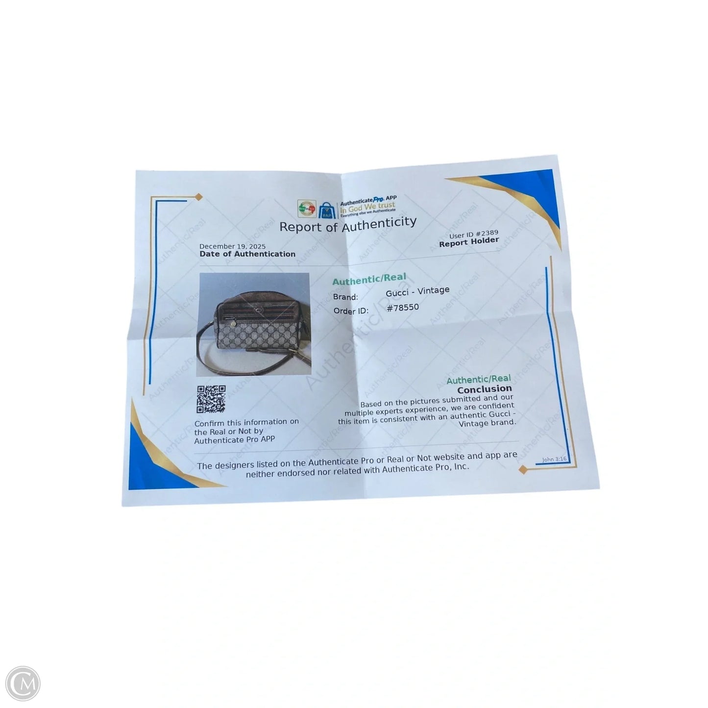 Crossbody Luxury Designer By Gucci, Size: Medium