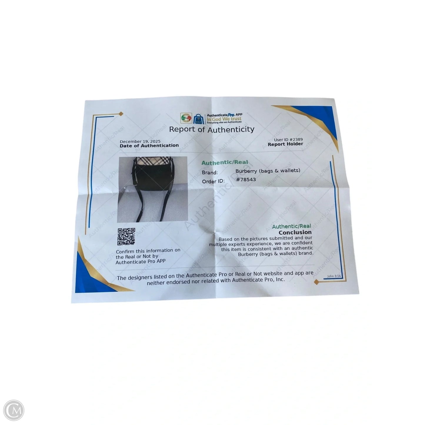 Crossbody Luxury Designer By Burberry, Size: Medium