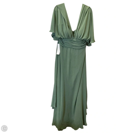 Dress Party Long By Clothes Mentor In Green, Size: 14