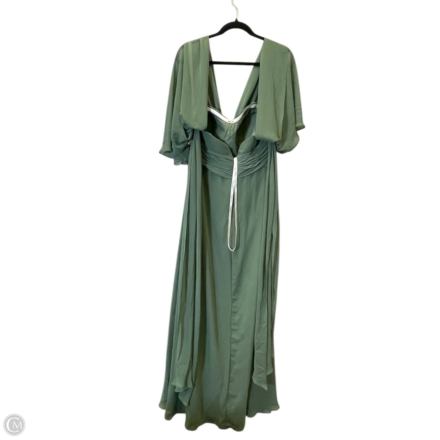 Dress Party Long By Clothes Mentor In Green, Size: 14
