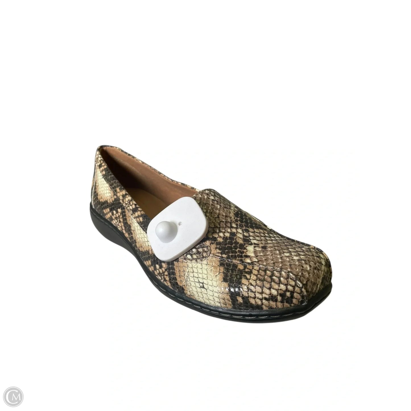 Shoes Flats By Clarks In Snakeskin Print, Size: 8