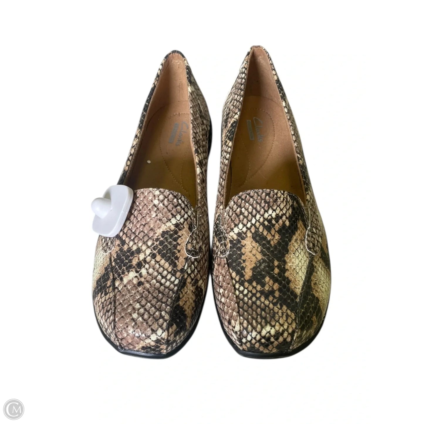 Shoes Flats By Clarks In Snakeskin Print, Size: 8