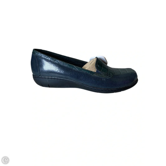 Shoes Flats By Clarks In Navy, Size: 8