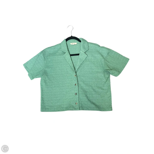 Top Short Sleeve By Madewell In Green, Size: S