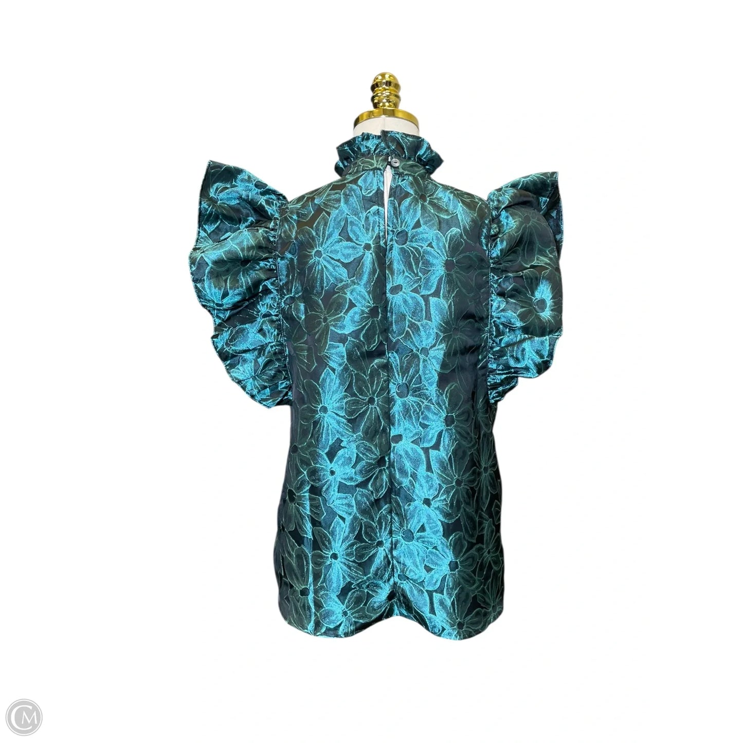 Top Short Sleeve By Entro In Black & Blue, Size: M