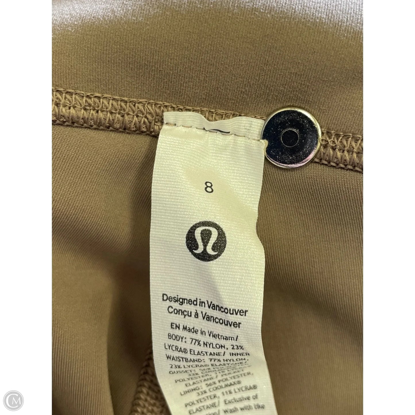 Athletic Leggings By Lululemon In Tan, Size: 8