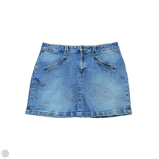 Skirt Mini & Short By Clothes Mentor In Blue Denim, Size: 14