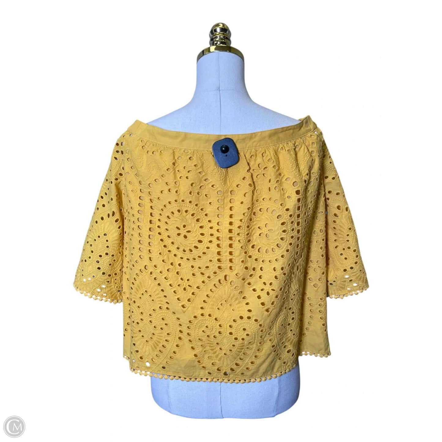 Top 3/4 Sleeve By Bcbgmaxazria In Yellow, Size: L