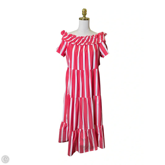 Dress Casual Maxi By Trina Turk In Red & White, Size: Xl