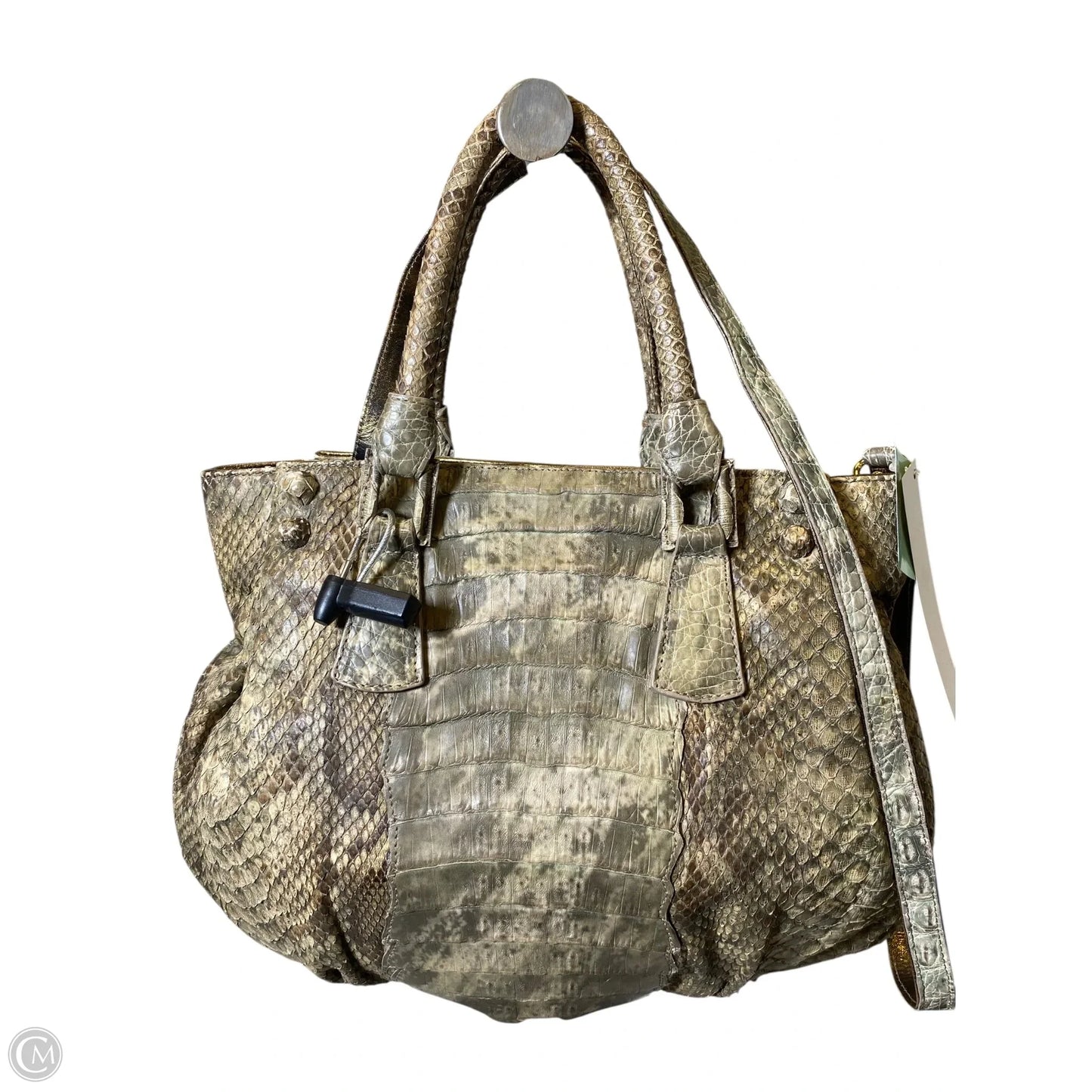 Handbag Leather By Clothes Mentor, Size: Medium