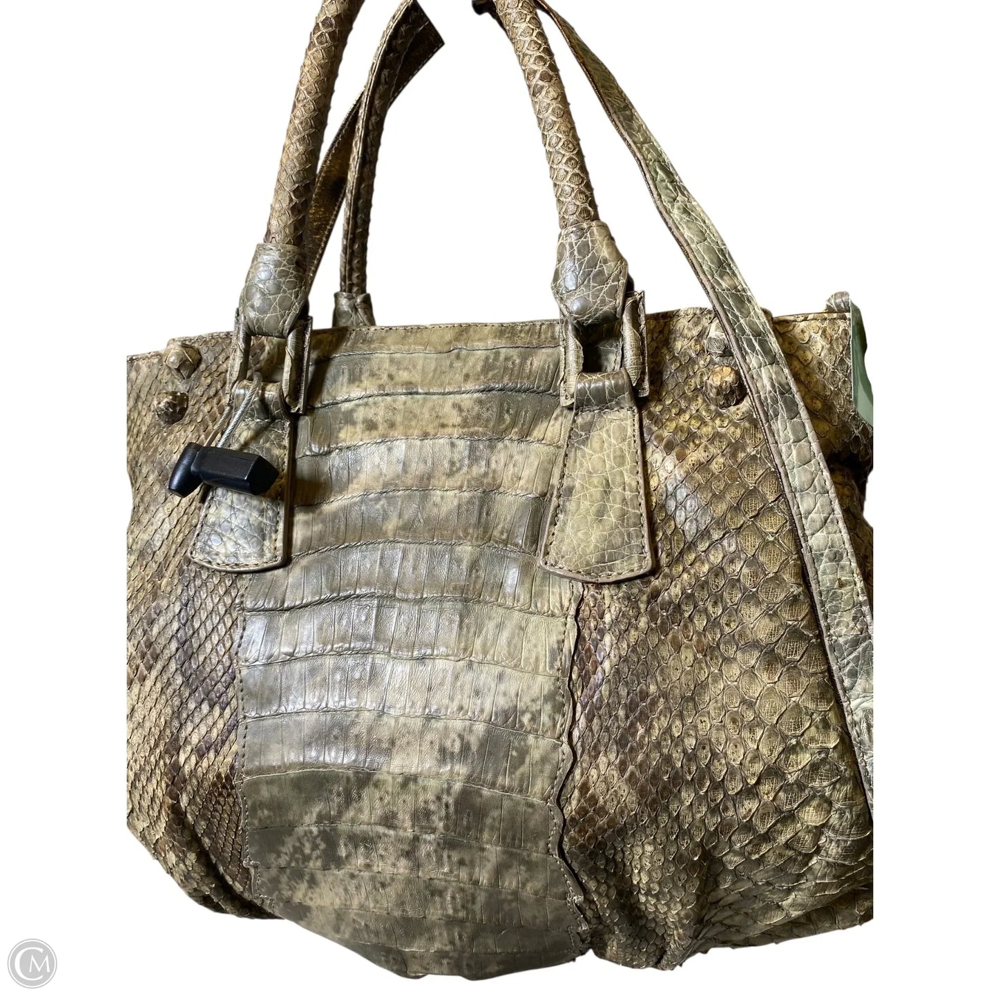 Handbag Leather By Clothes Mentor, Size: Medium
