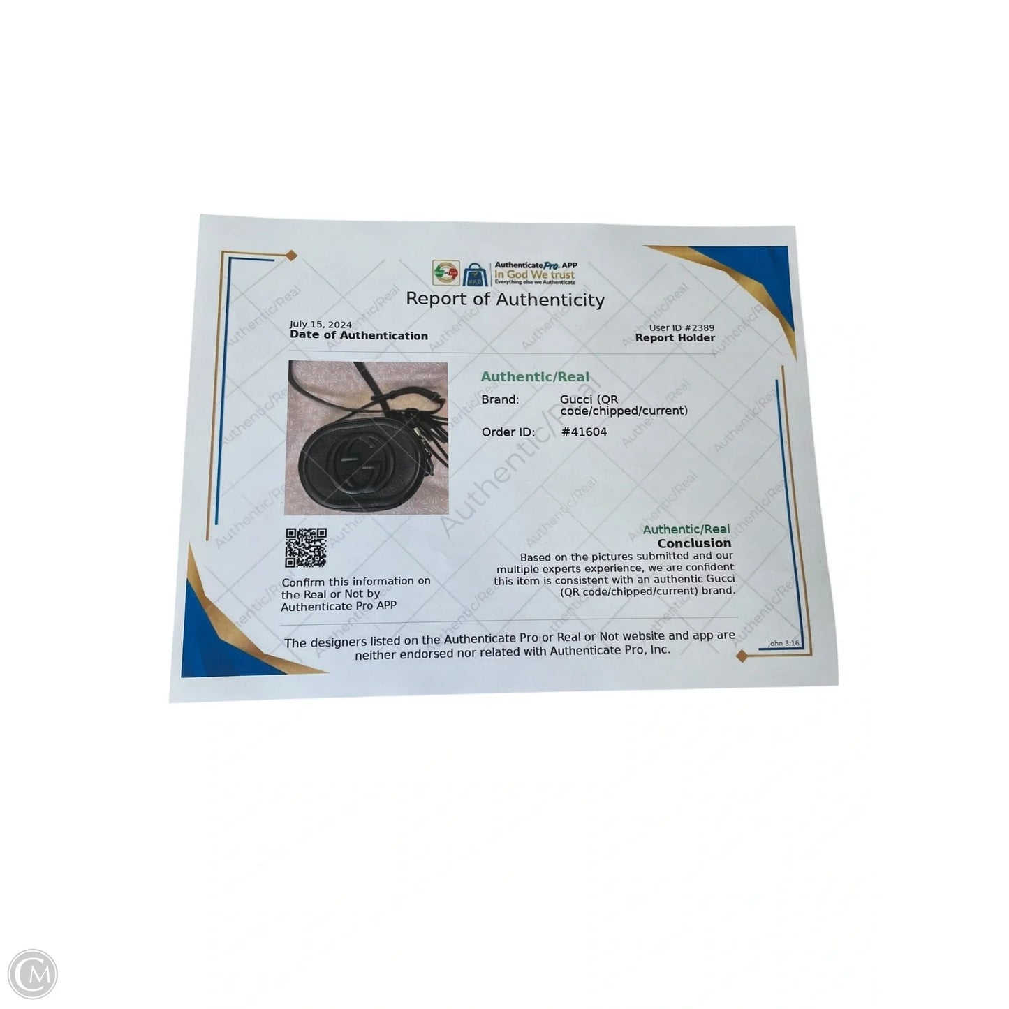 Crossbody Luxury Designer By Gucci, Size: Medium