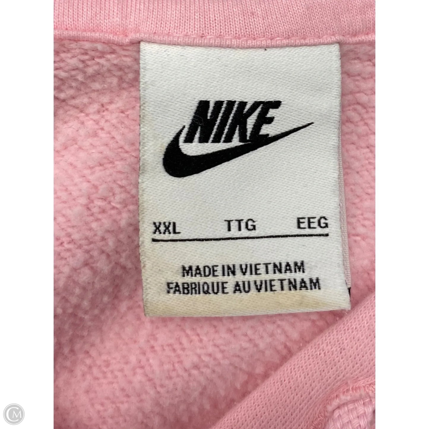 Athletic Hoodie By Nike In Pink, Size: Xxl