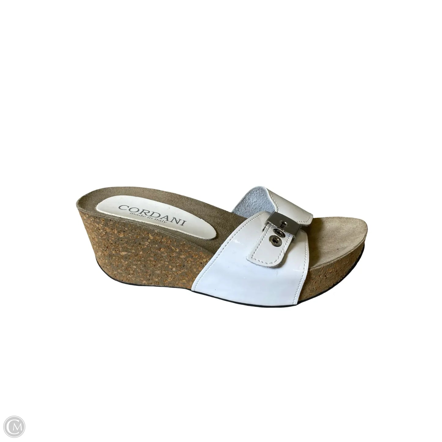 Sandals Heels Wedge By Clothes Mentor In White, Size: 5.5
