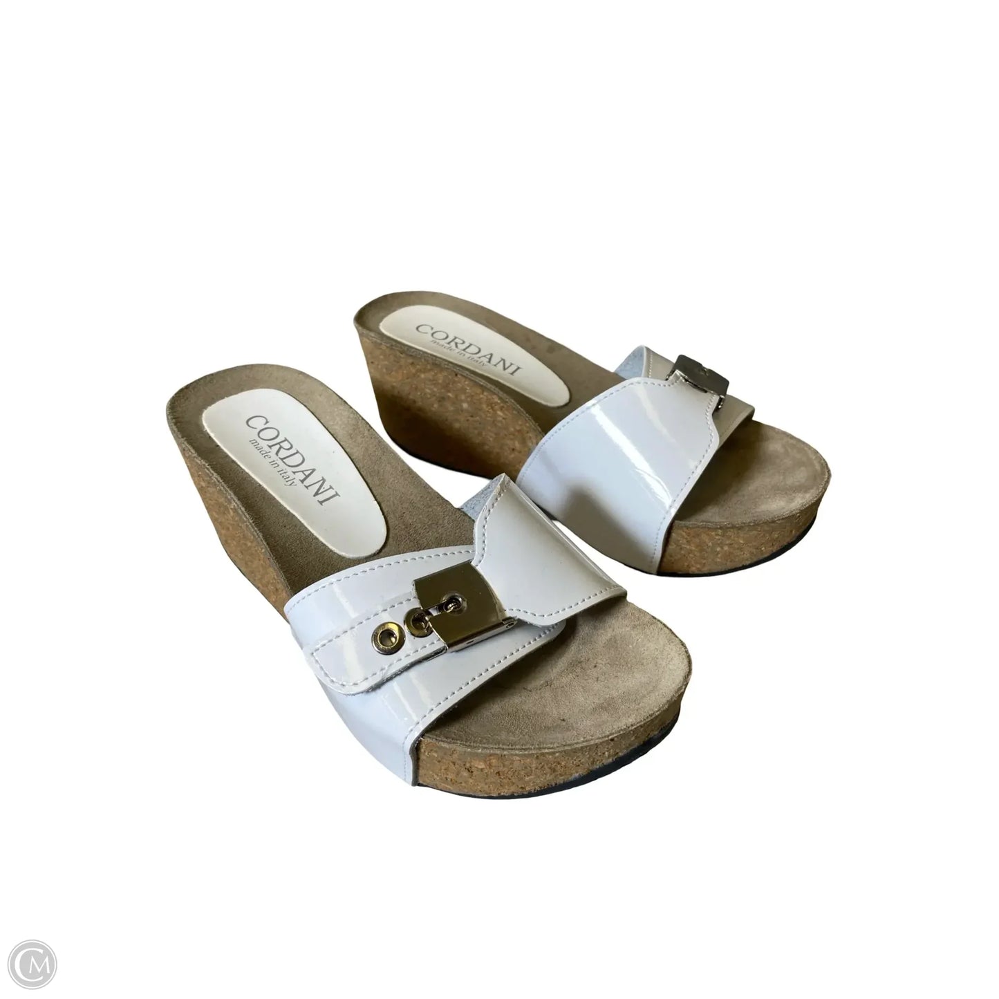 Sandals Heels Wedge By Clothes Mentor In White, Size: 5.5