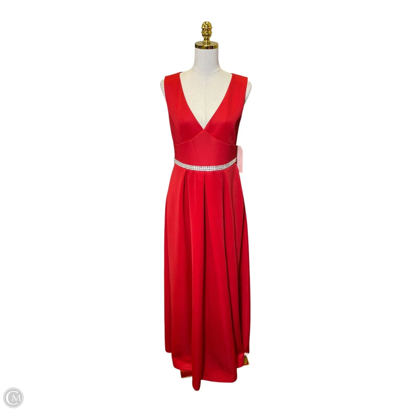 Dress Party Long By Clothes Mentor In Red, Size: L