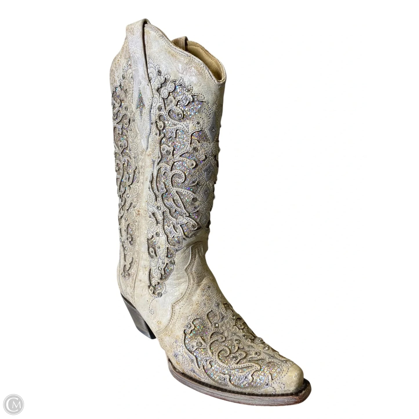 Boots Western By Corral In Cream, Size: 8.5