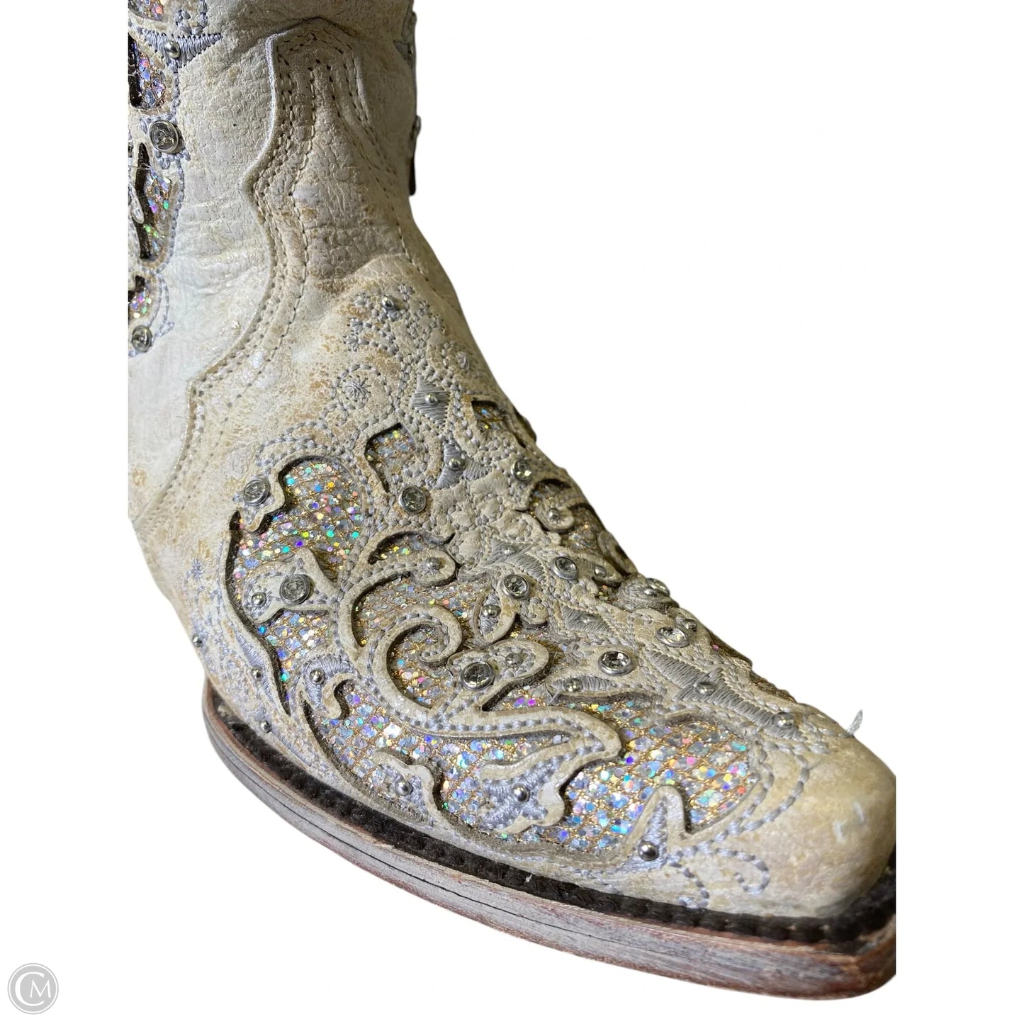 Boots Western By Corral In Cream, Size: 8.5
