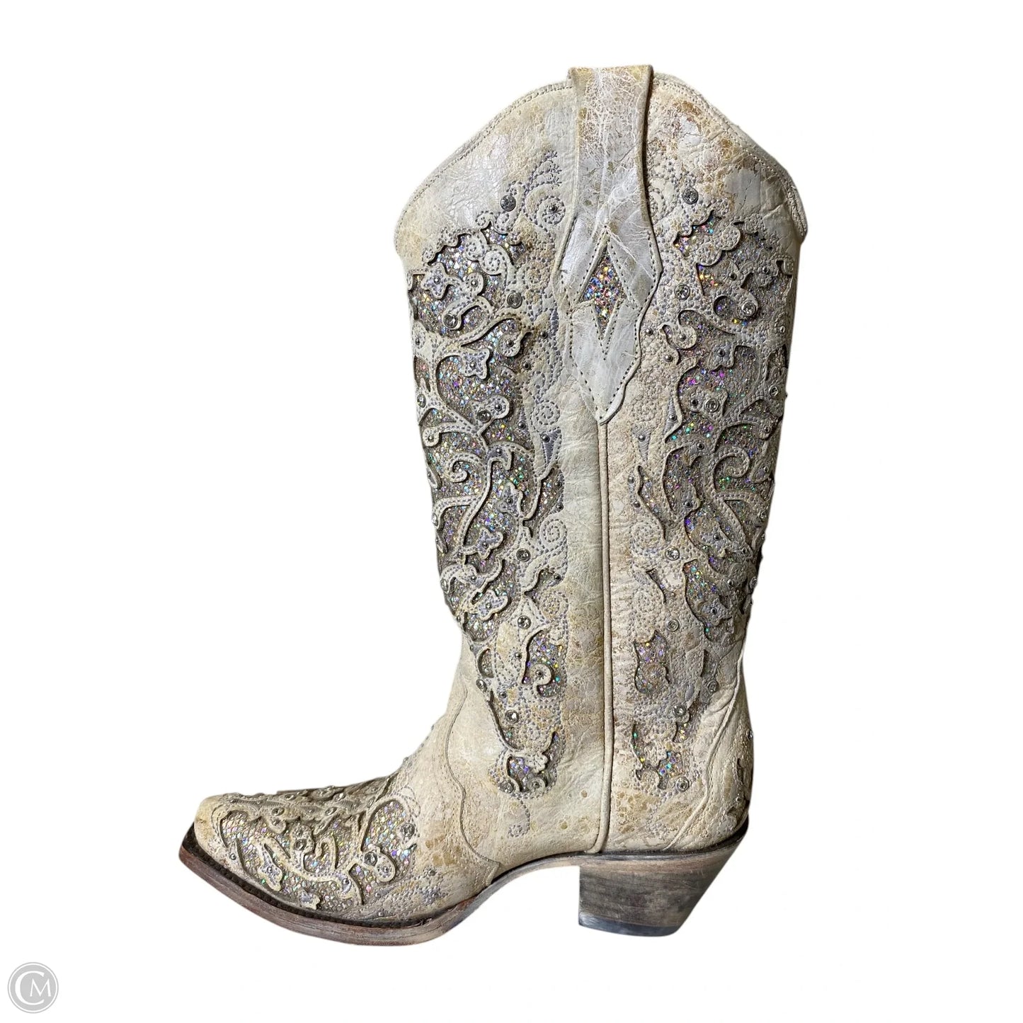 Boots Western By Corral In Cream, Size: 8.5