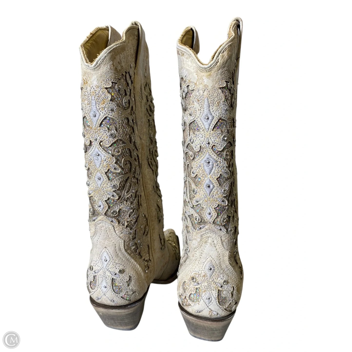 Boots Western By Corral In Cream, Size: 8.5