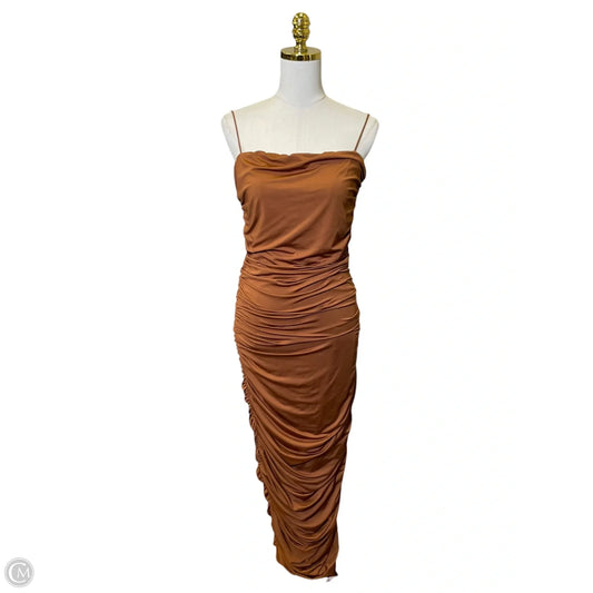 Dress Casual Maxi By Clothes Mentor In Brown, Size: Xl