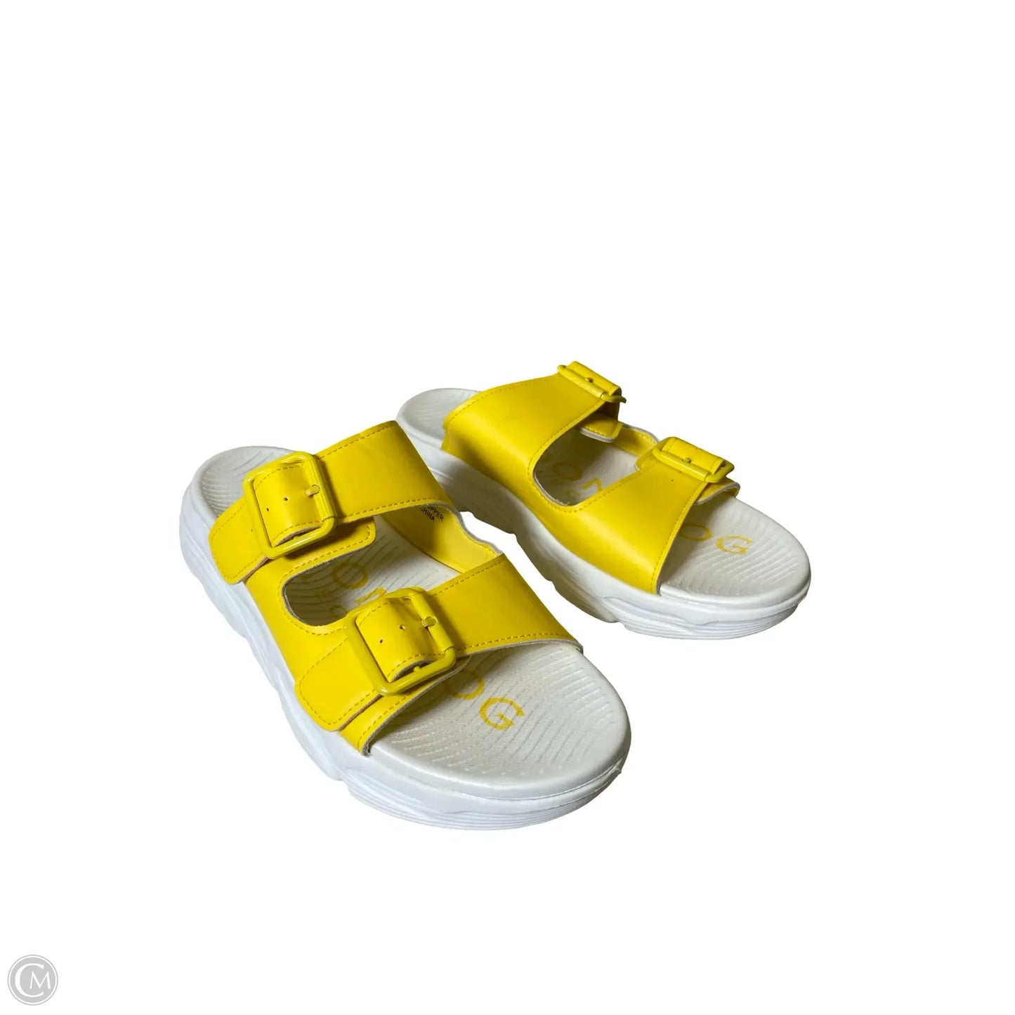 Shoes Flats By London Fog In White & Yellow, Size: 8.5