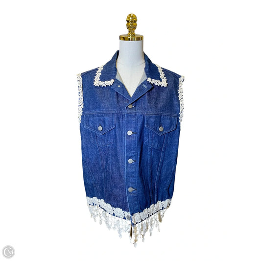 Vest Other By Clothes Mentor In Blue Denim, Size: M