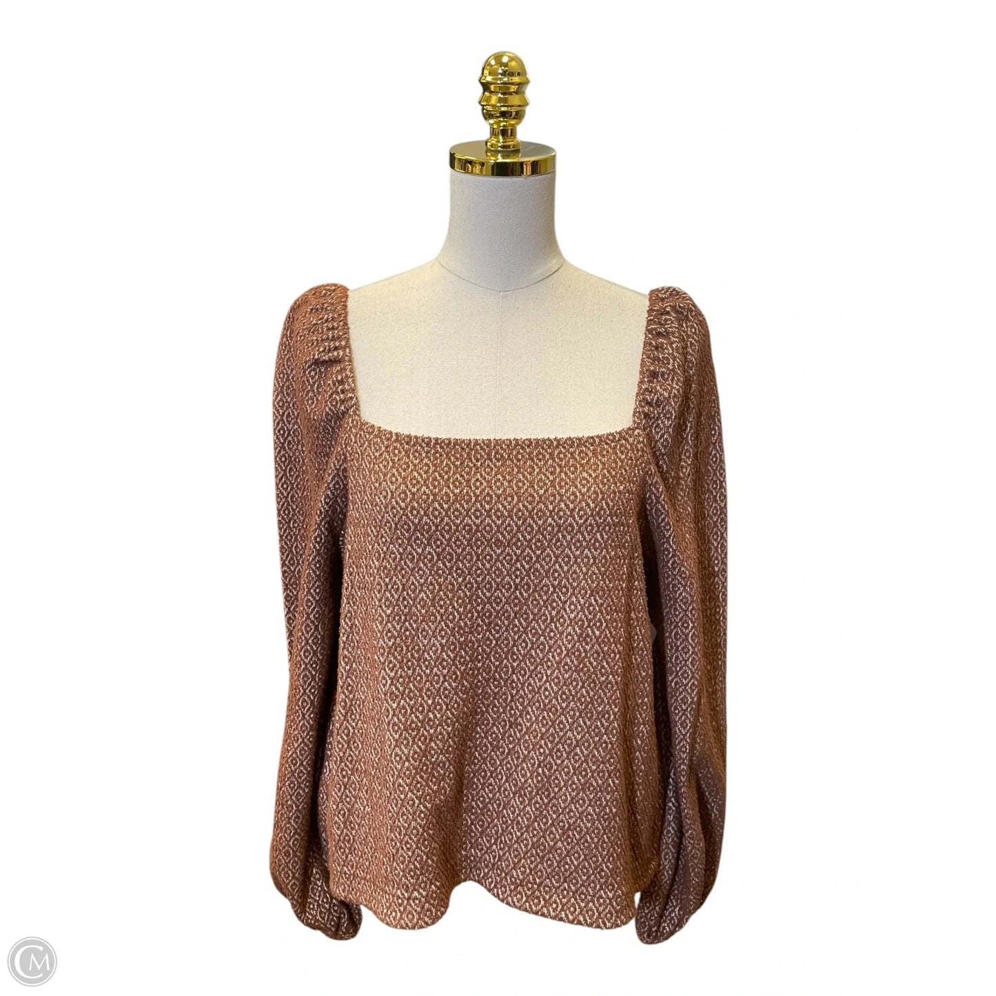 Top Long Sleeve By Madewell In Brown, Size: L