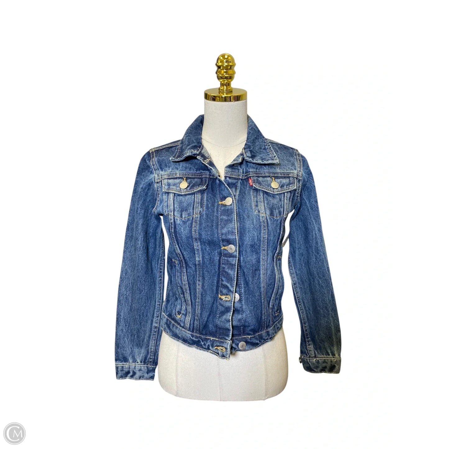 Jacket Denim By Levis In Blue Denim, Size: S