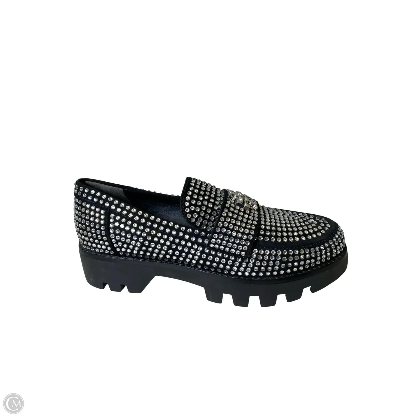Shoes Designer By Tory Burch In Black & Silver, Size: 8