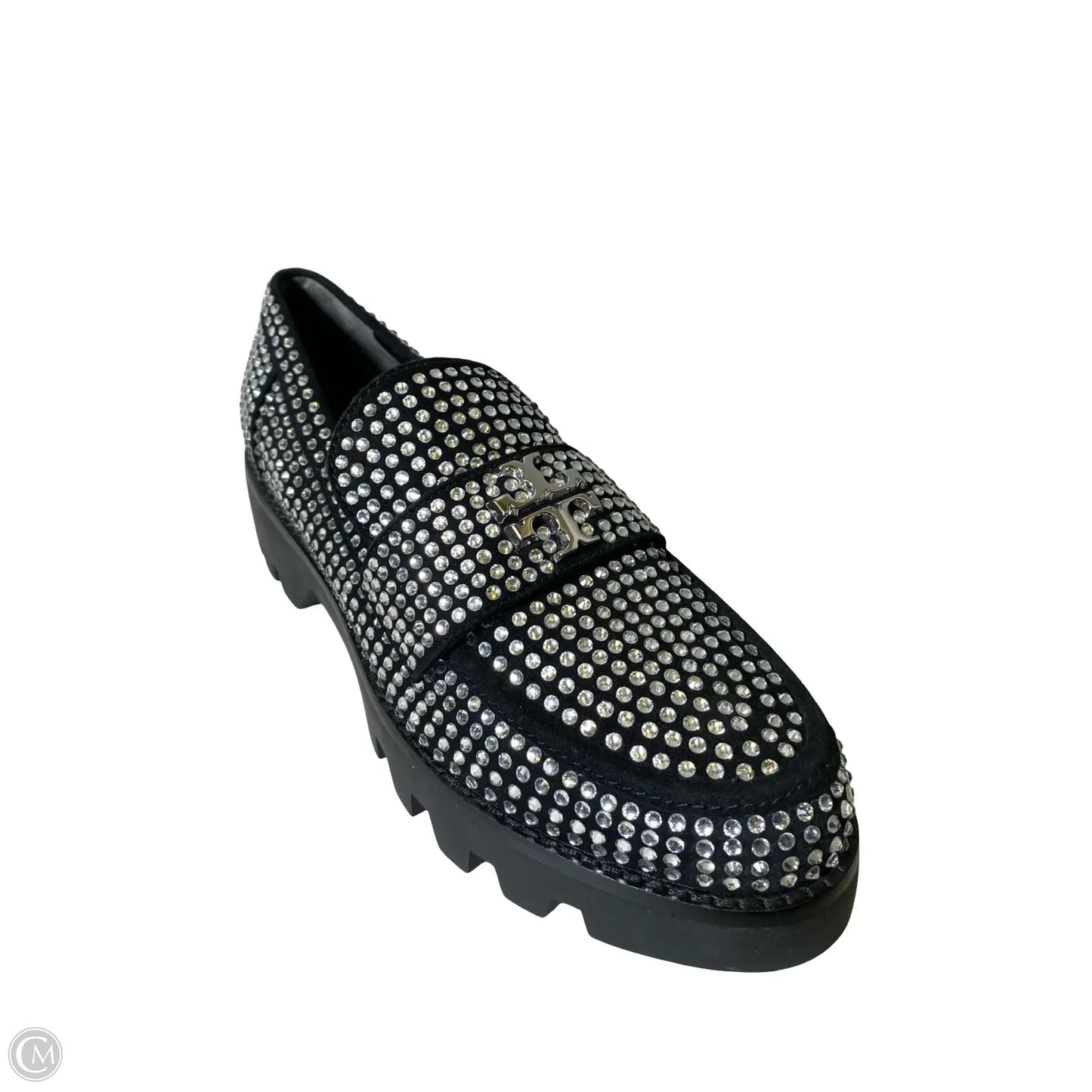 Shoes Designer By Tory Burch In Black & Silver, Size: 8
