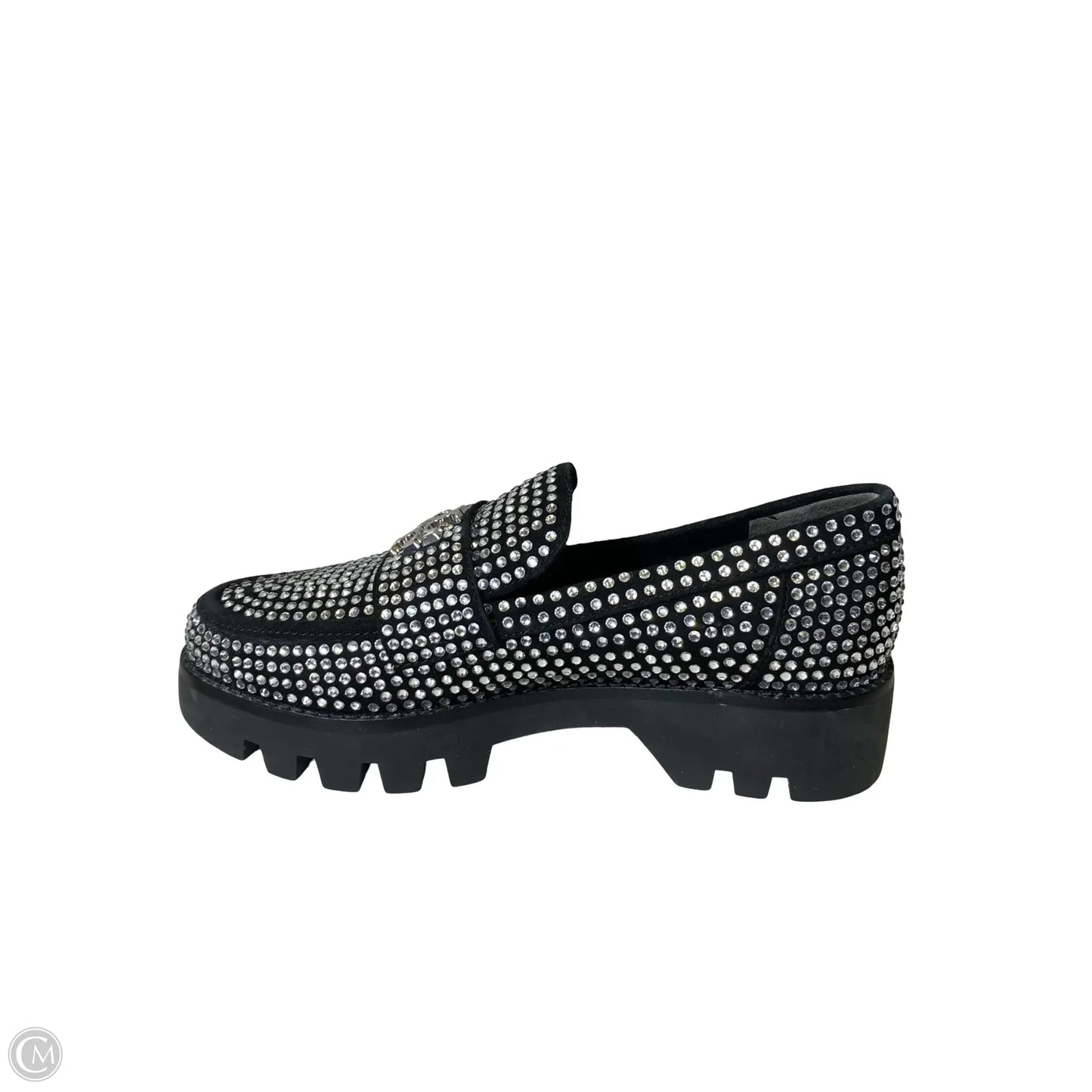 Shoes Designer By Tory Burch In Black & Silver, Size: 8